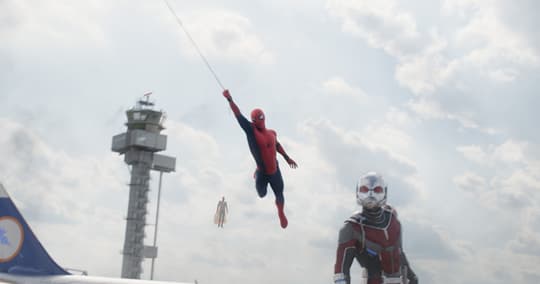 Spider-Man and giant-sized Ant-Man