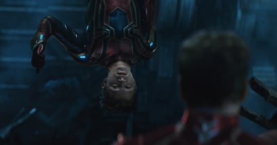 Peter upside down on the starship