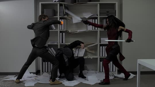 Daredevil (Matthew Murdock) fighting the Hand