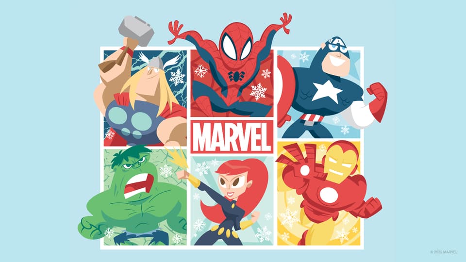 New Holiday Video Call Backgrounds Celebrate the Spirit of the Season | Marvel