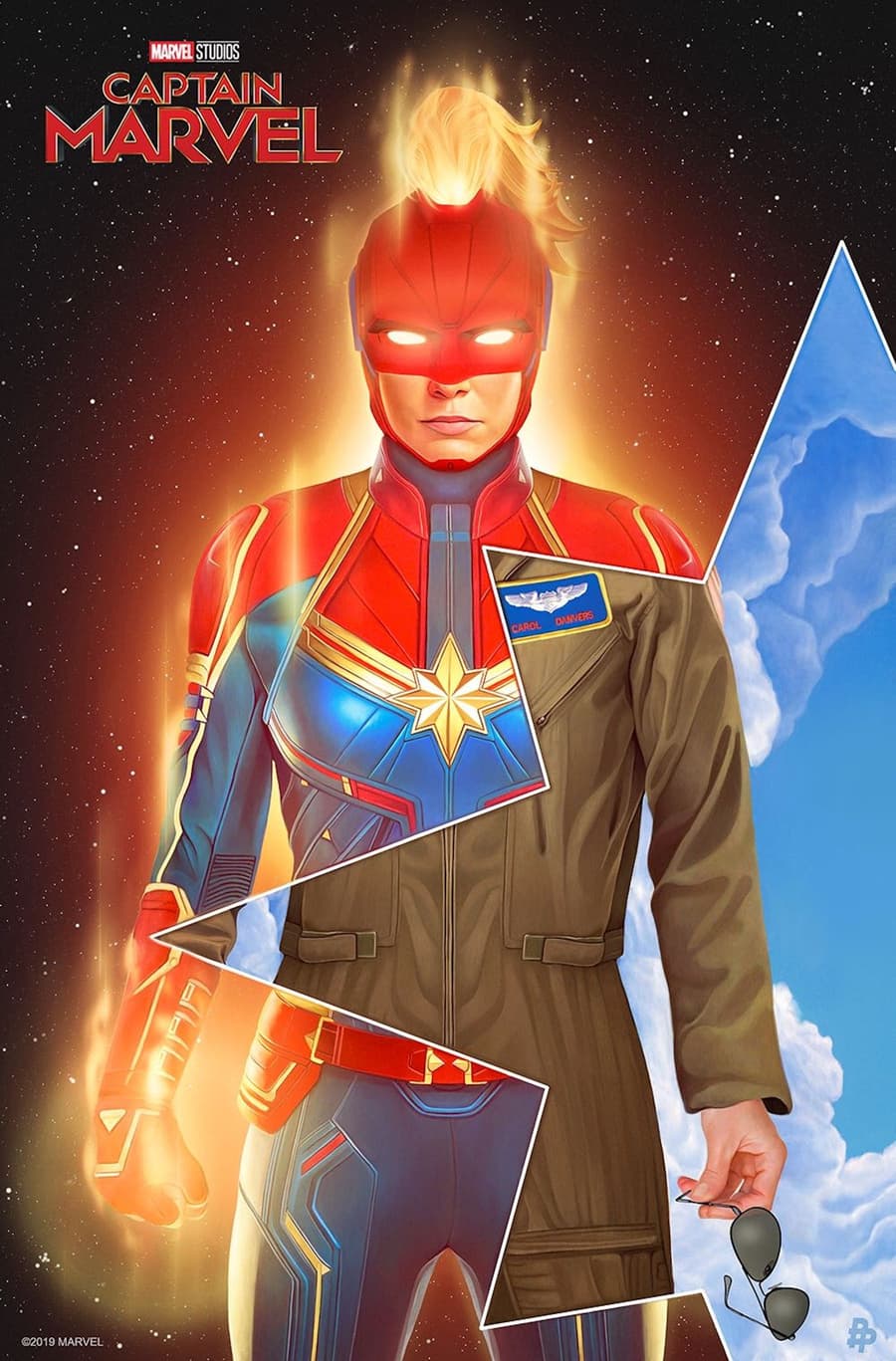 Captain Marvel Poster Art by Nicky Barkla