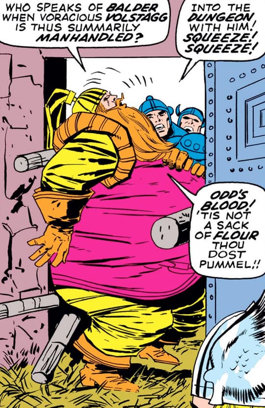 Volstagg the Enormous unable to fit in the dungeon