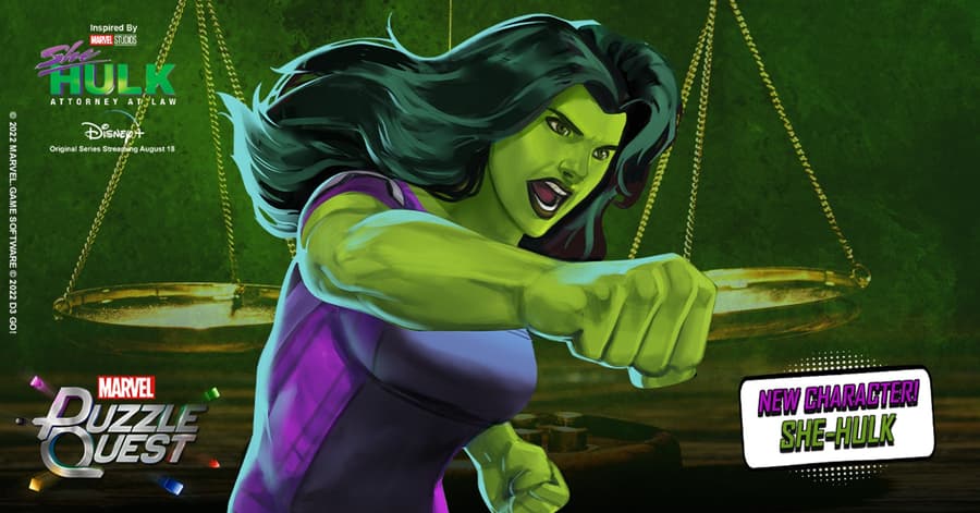 She-Hulk (Origin) joins MARVEL Puzzle Quest