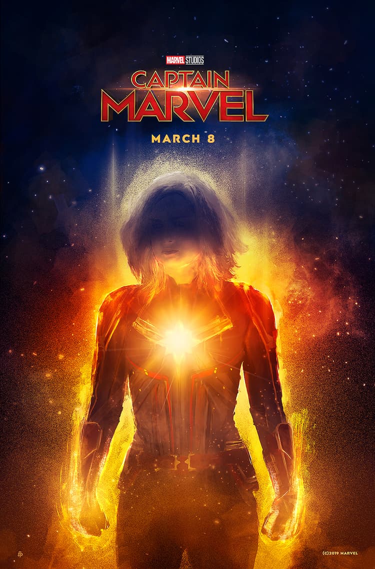 Captain Marvel Poster Art by Rafal Rola