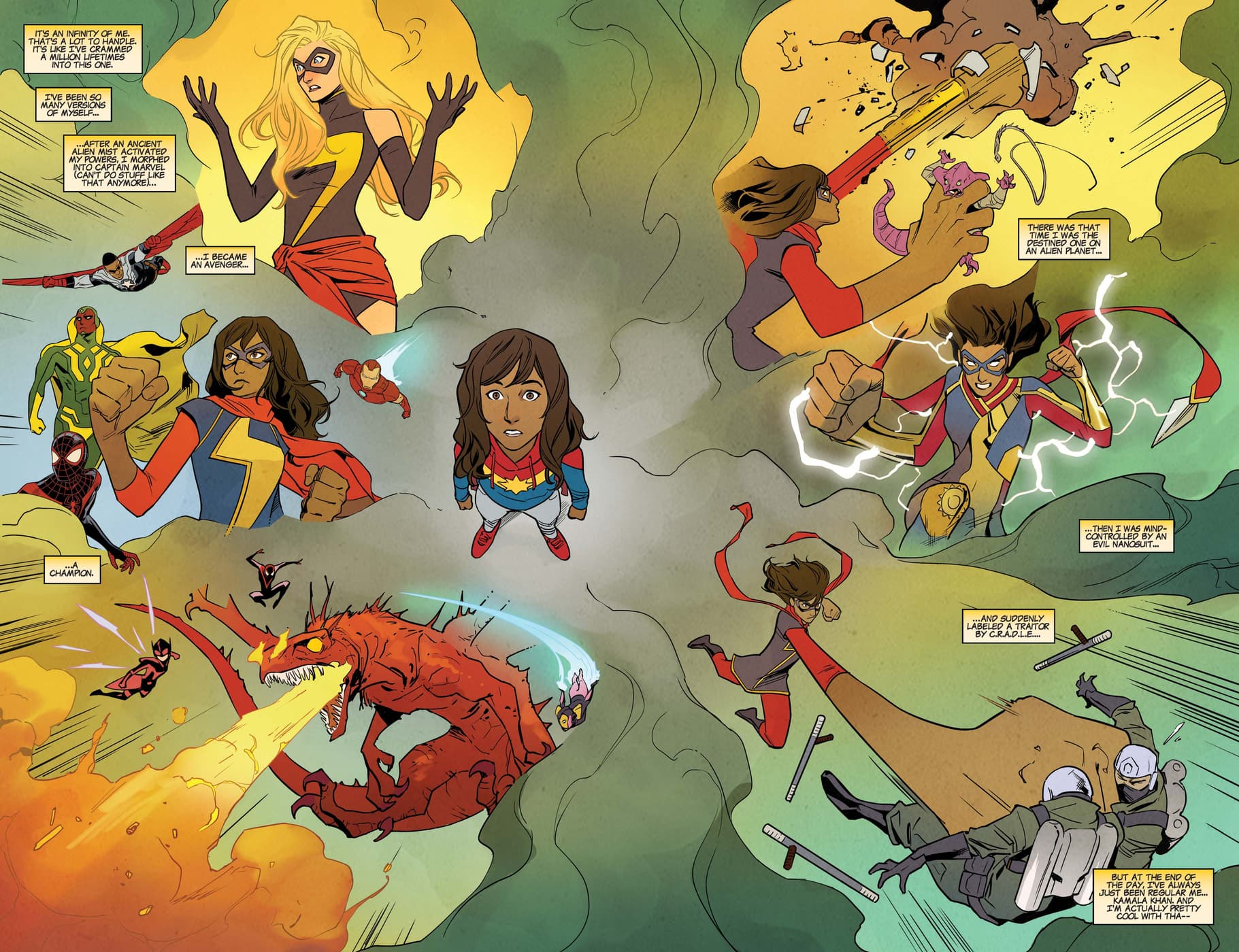 MS. MARVEL: BEYOND THE LIMIT (2021) #1 interior art by Andres Genolet and Triona Farrell