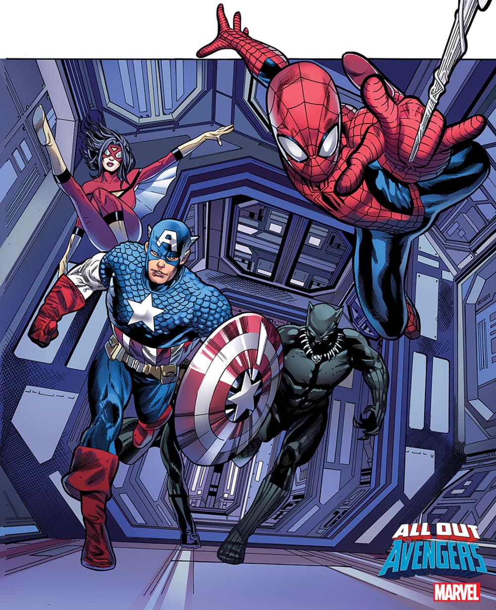 All-Out Avengers #1 interior artwork by Greg Land