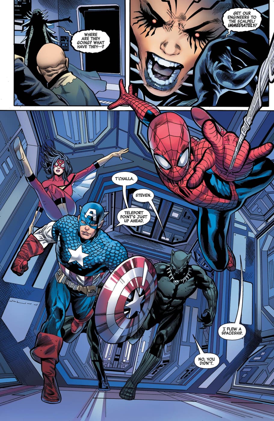 Preview page from ALL-OUT AVENGERS (2022) #1 by Greg Land and Frank D'Armata.