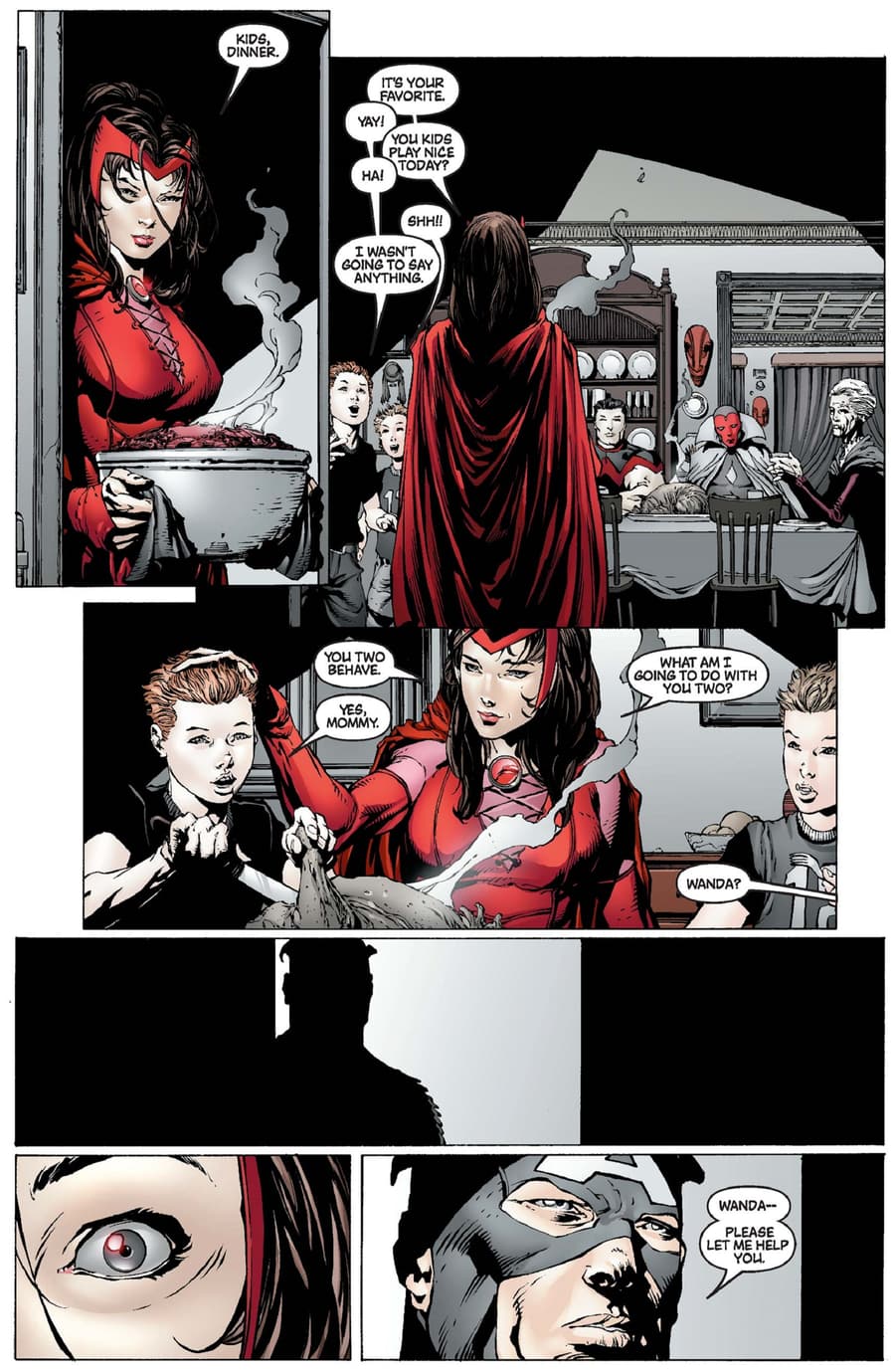 Captain America confronts Wanda Maximoff in AVENGERS (1998) #503.