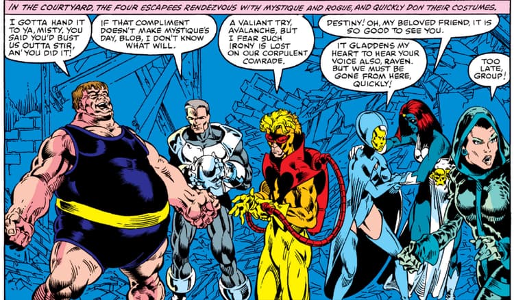 AVENGERS ANNUAL #10 panel by Michael Golden and Armando Gil
