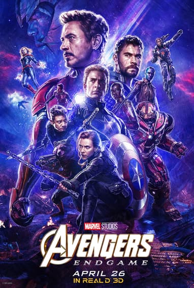 Avengers: Endgame Movie Poster Avengers 4 Retailer Exclusive RealD Poster