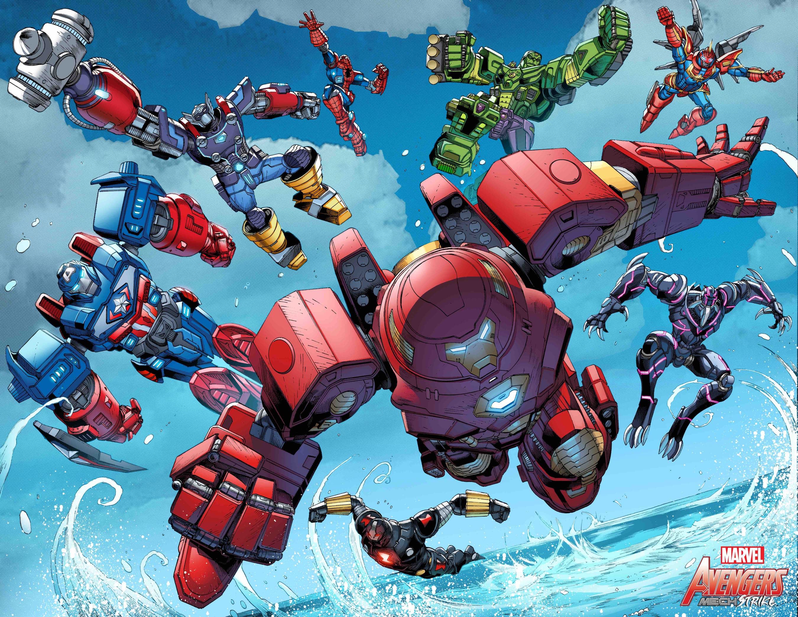 The Avengers Gear Up In All New Armor In Avengers Mech Strike Marvel