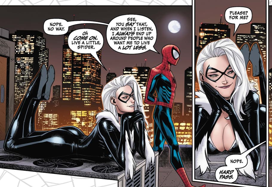 ultimate black cat marvel kiss