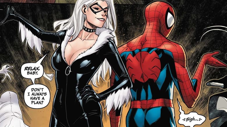 ultimate black cat marvel kiss