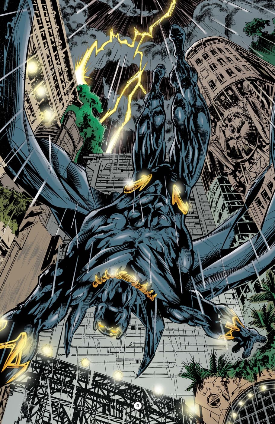 Black Panther dives off a building in BLACK PANTHER (1998) #13.