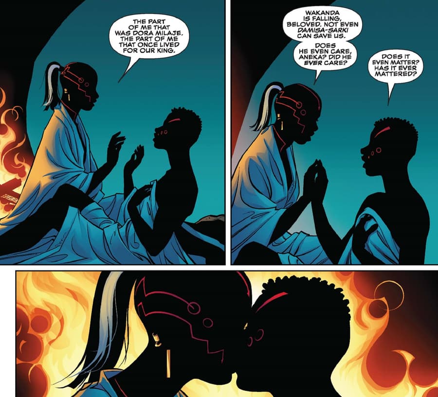 Ayo and Aneka vow to protect Wakanda.