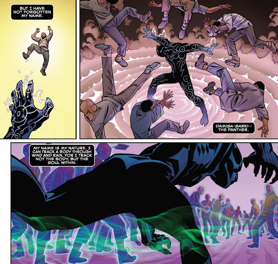 The Panther Pulse in action in BLACK PANTHER (2016) #1.