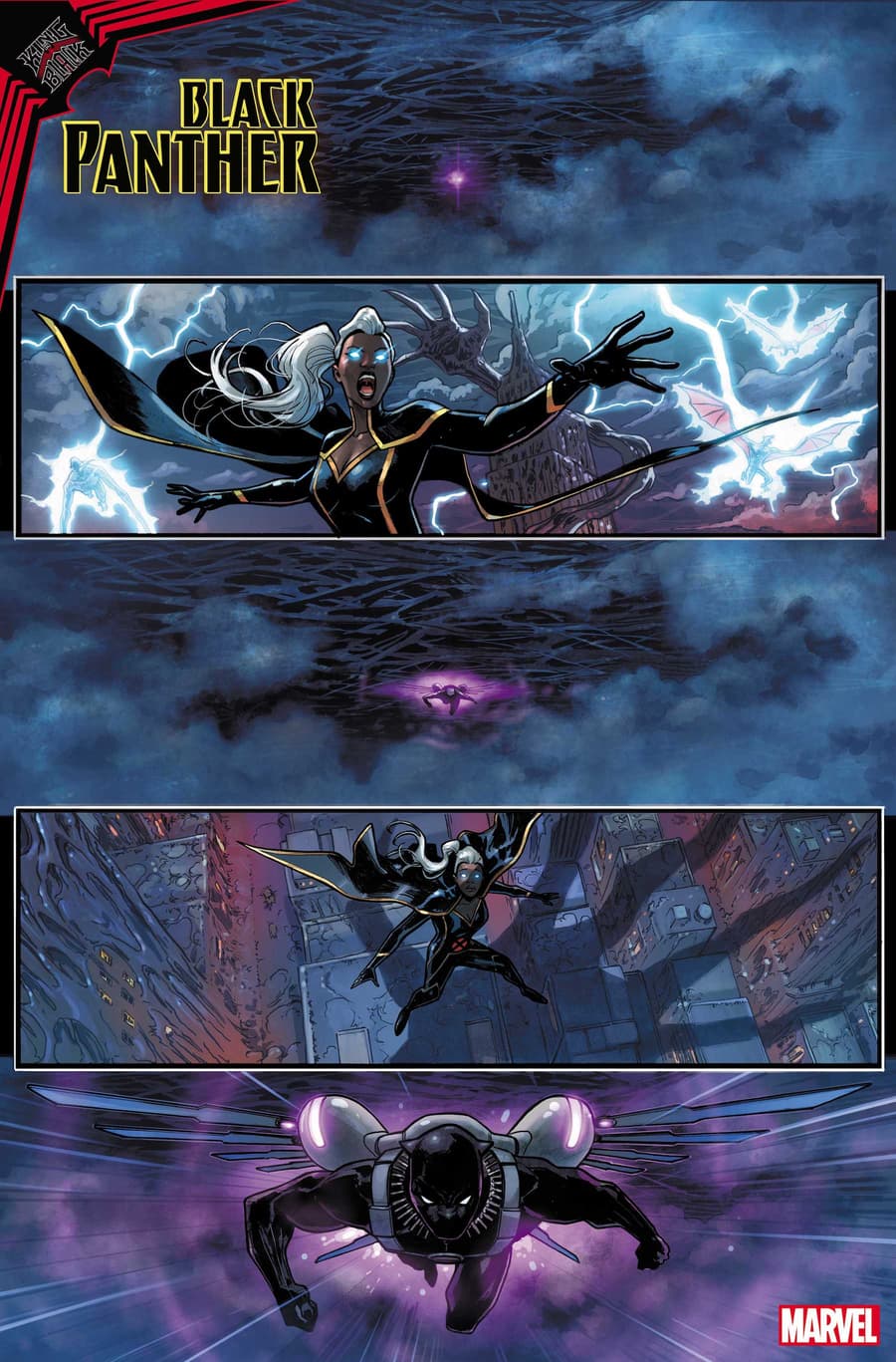 KING IN BLACK: BLACK PANTHER #1 preview art by Germán Peralta with colors by Jesus Aburtov