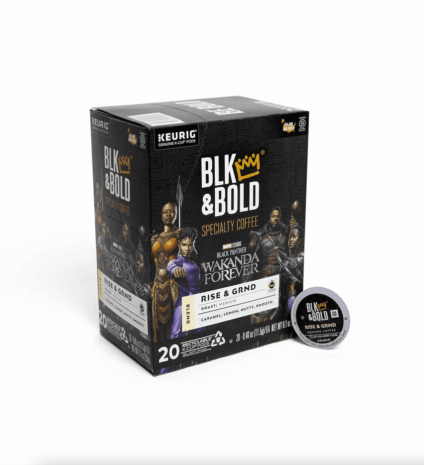 Marvel Studios' Black Panther Wakanda Forever x BLK & Bold Specialty Coffee - Rise & GRND Keurig® K-Cups
