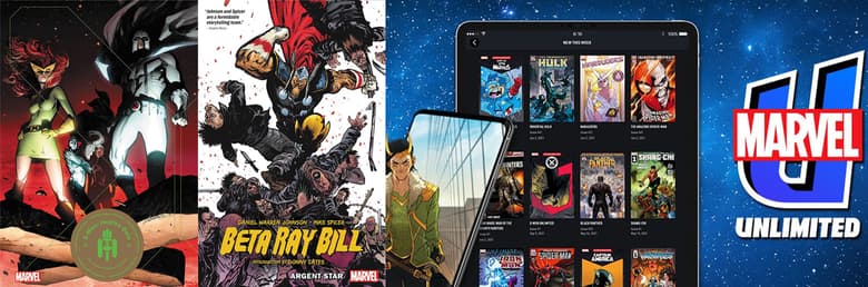 X-Men Hellfire Gala, Beta Ray Bill: Argent Star, all the Marvel Unlimited subscriptions. 