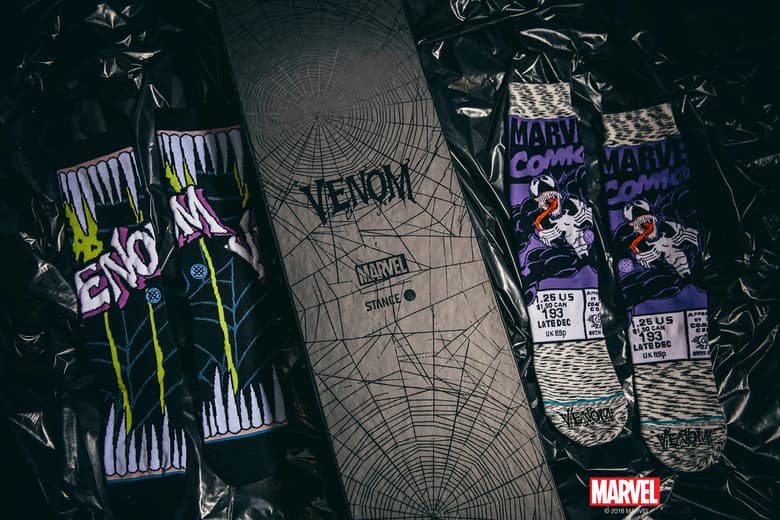 Venom Comic Book Stance Socks Marvel Comics large Men's 9-12 Spider-Man Villain 