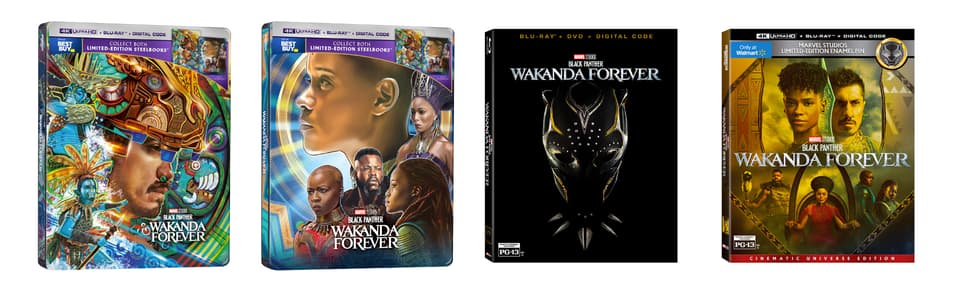Black Panther: Wakanda Forever Blu-Ray and DVDs