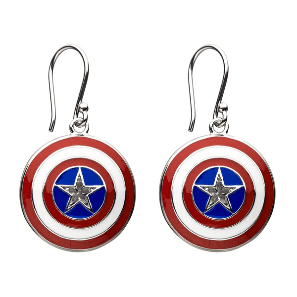 Accessories Novelty & More Captain Americas Shield Stud Earrings Pair