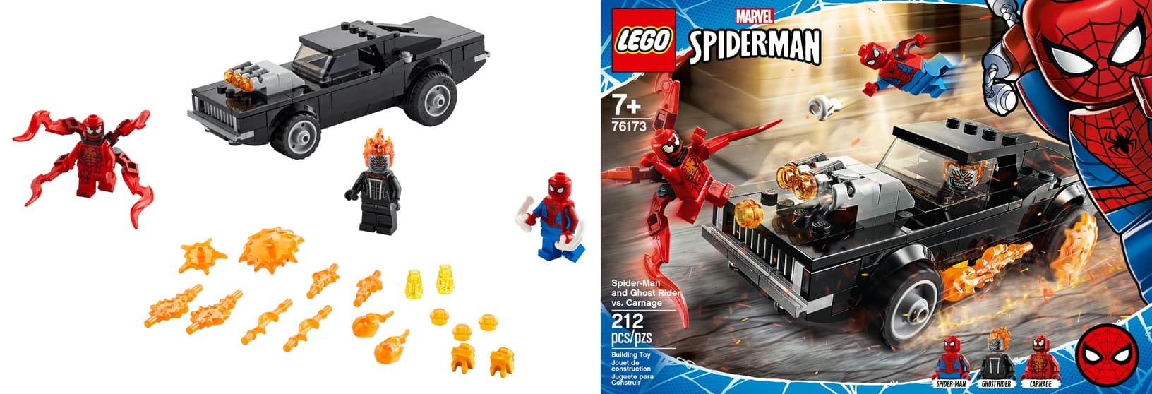 Venom Carnage LEGO sets both open and both complete!