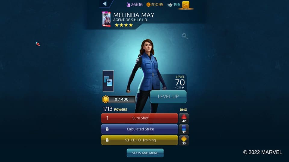 Piecing Together MARVEL Puzzle Quest: Melinda May Character Info Screen