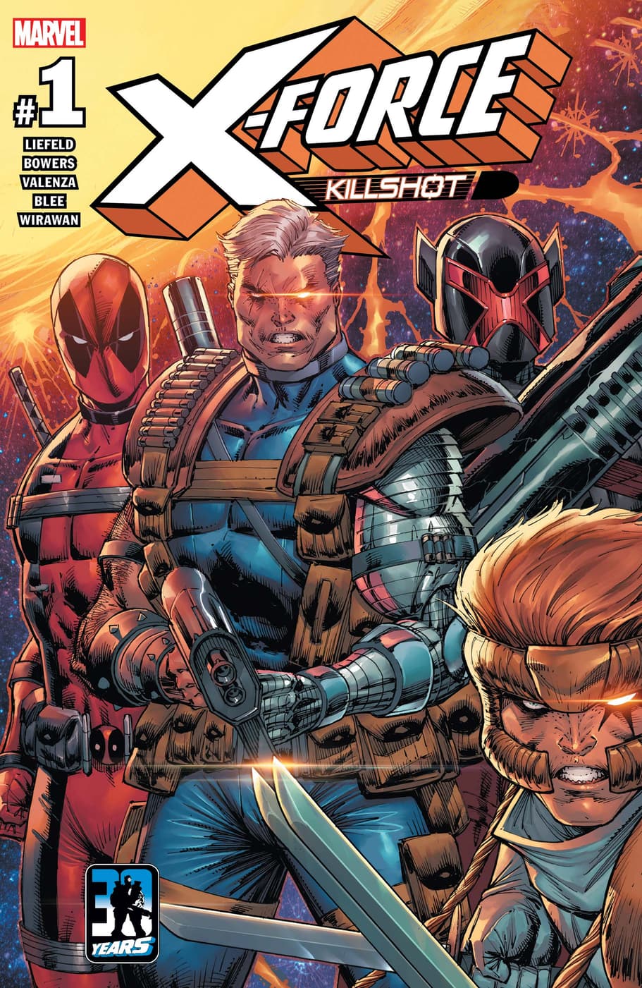 X-FORCE: KILLSHOT ANNIVERSARY SPECIAL #1 cover by Rob Liefeld