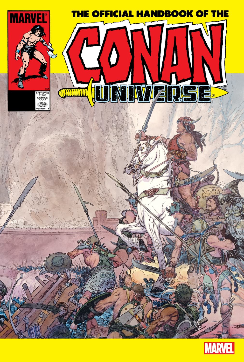 THE OFFICIAL HANDBOOK OF THE CONAN UNIVERSE ANNIVERSARY EDITION WRITTEN BY ALAN ZELENETZ, COVER BY MICHAEL KALUTA