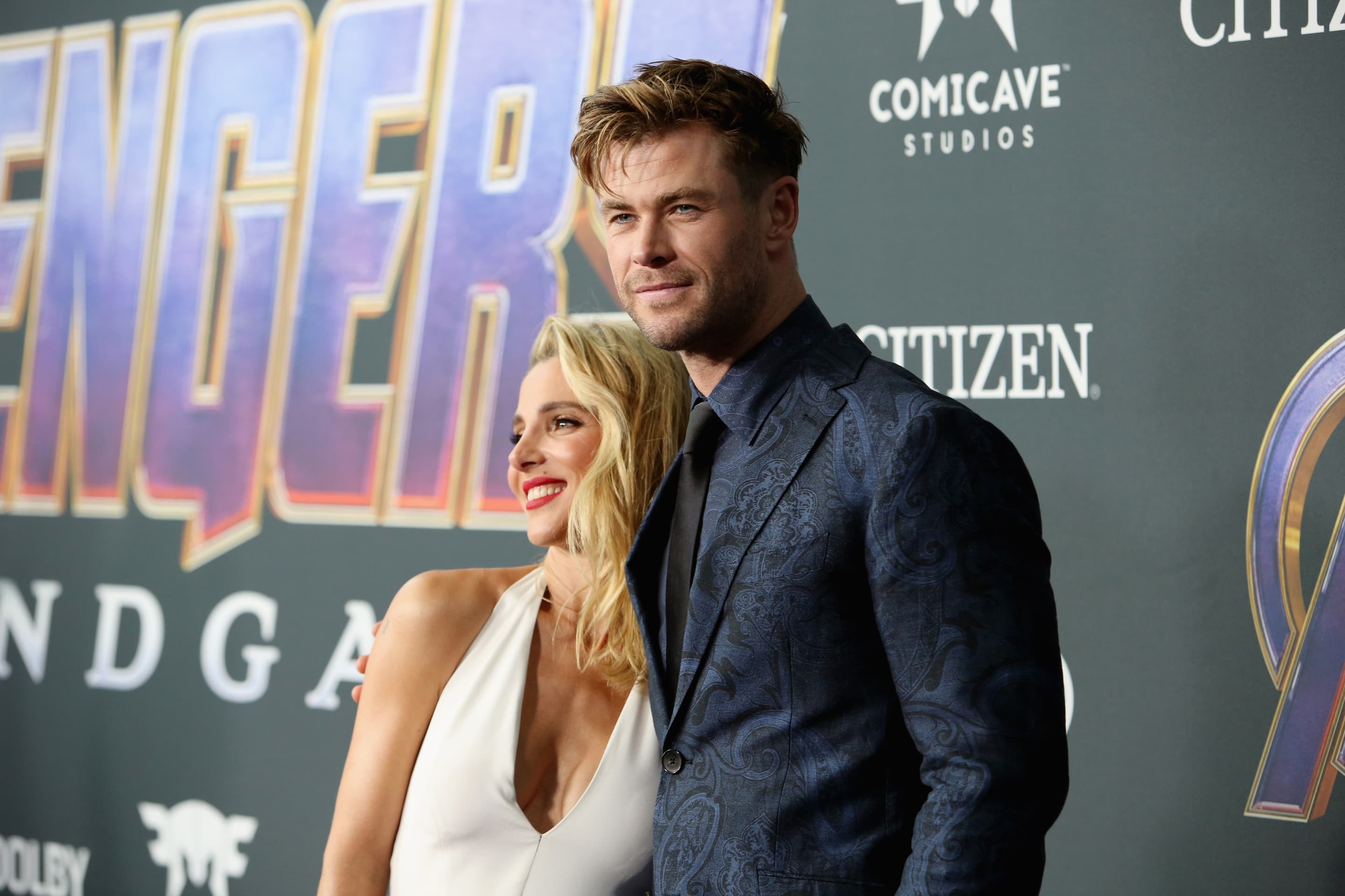 Chris Hemsworth and Elsa Patakky arrive at the Avengers: Endgame World Premiere