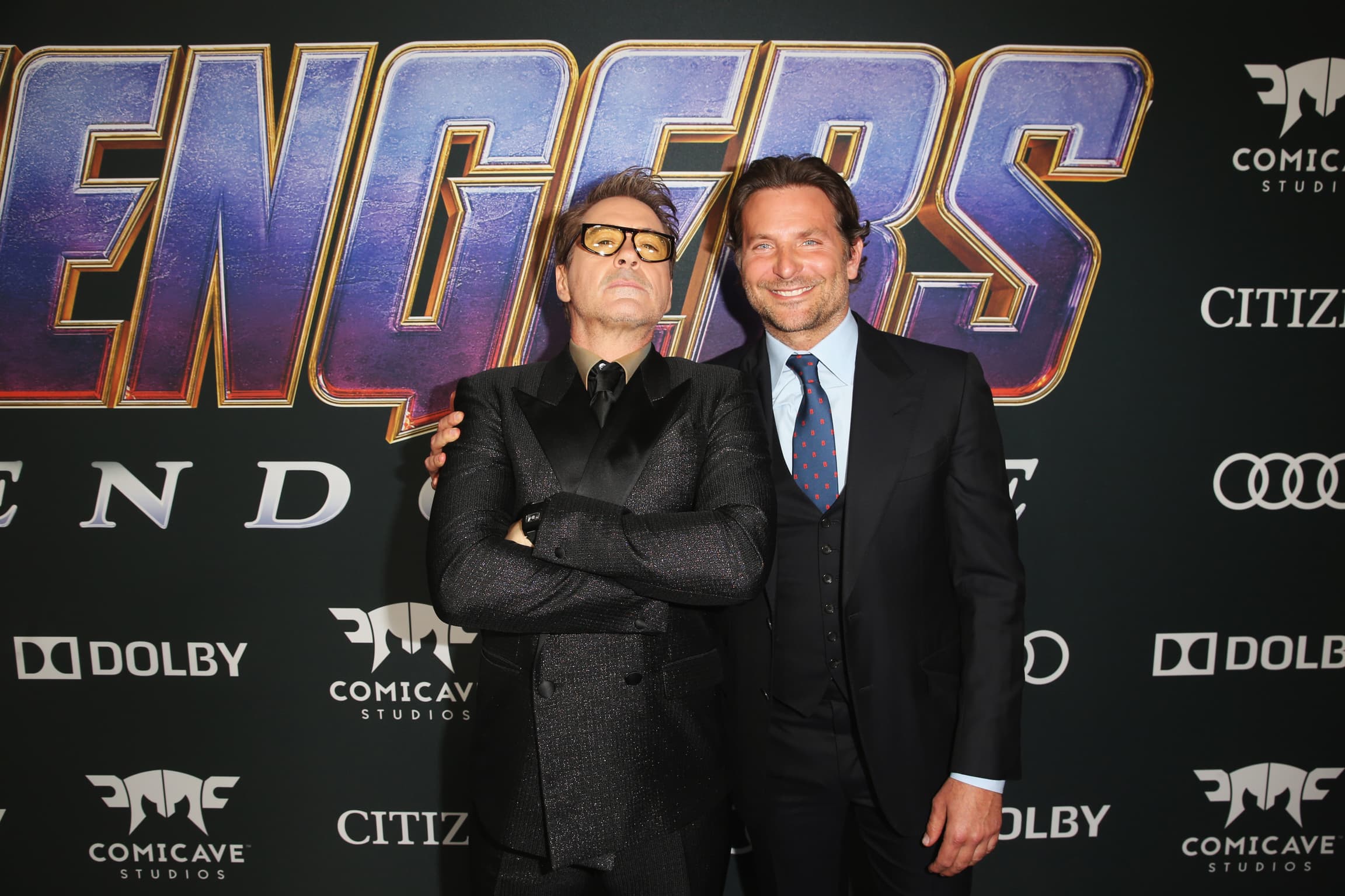 Robert Downey Jr. and Bradley Cooper arrive at the Avengers: Endgame World Premiere