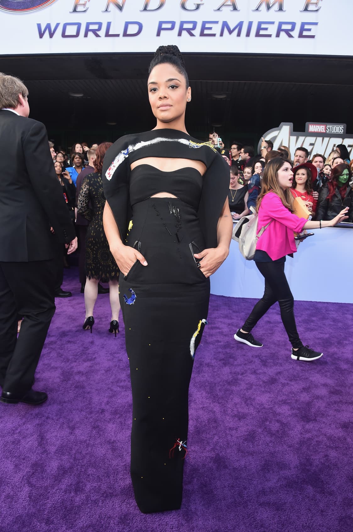 Tessa Thompson arrives at the Avengers: Endgame World Premiere