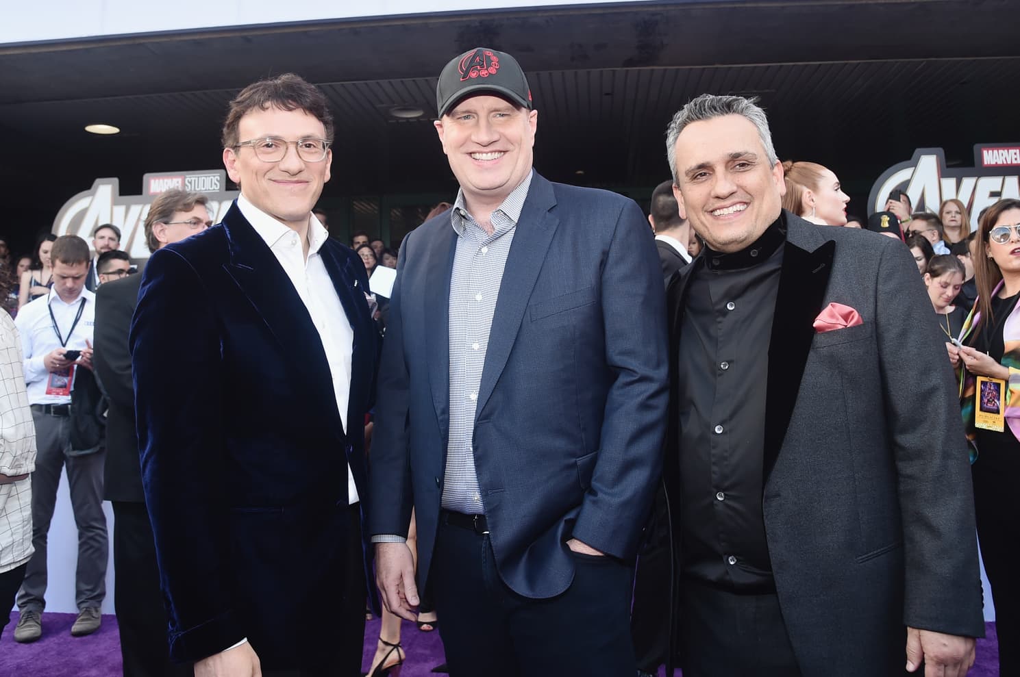 Anthony Russo, Kevin Feige and Joe Russo arrive at the Avengers: Endgame World Premiere