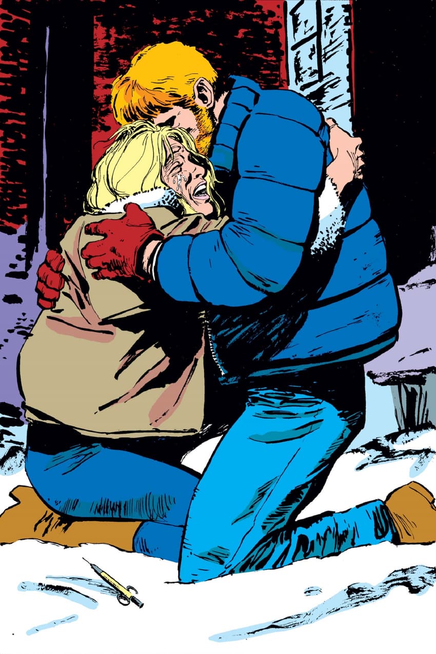 Karen Page and Matt Murdock find each other in DAREDEVIL (1964) #231.
