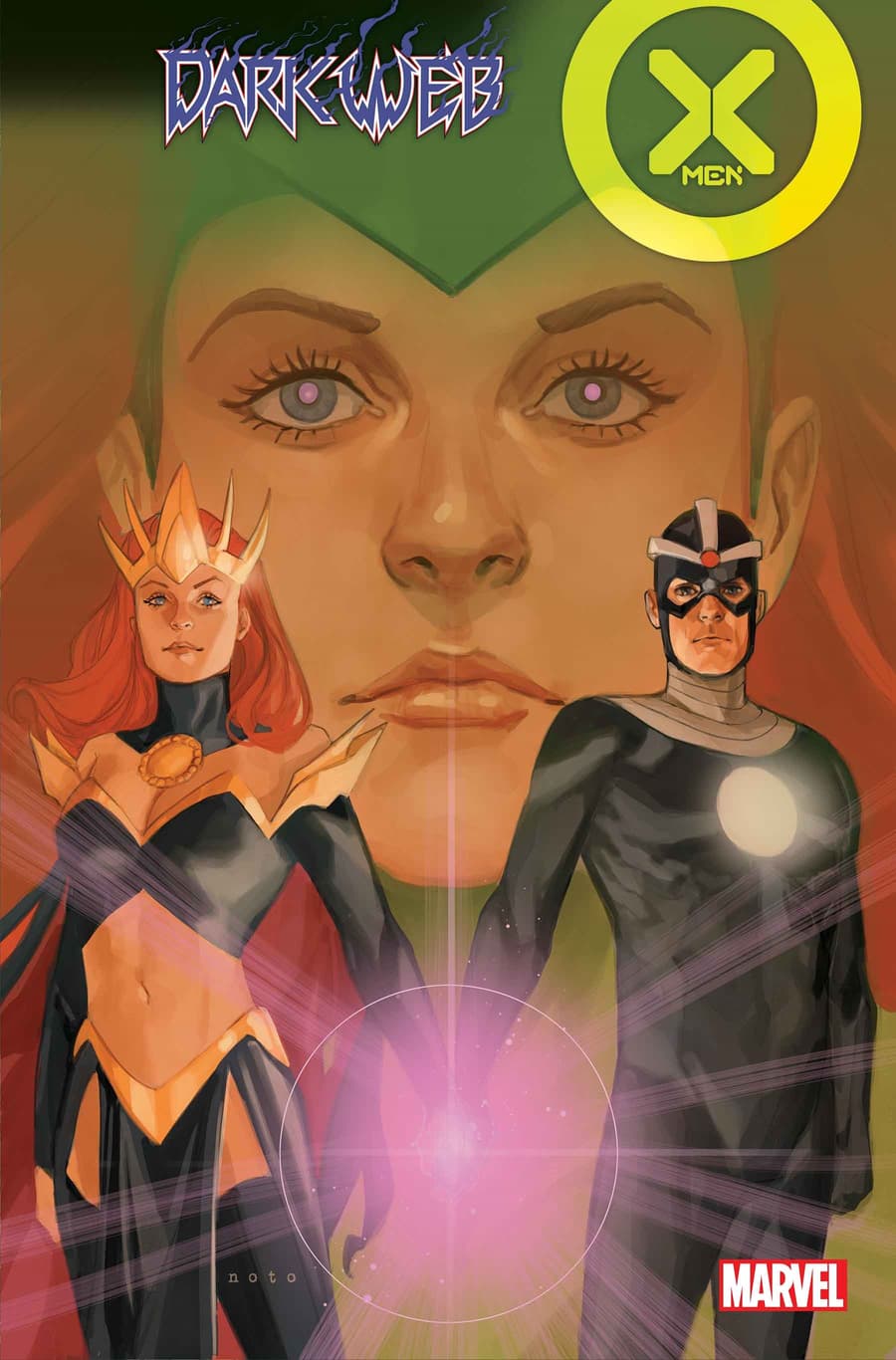 Cover to DARK WEB: X-MEN #3 by Phil Noto.