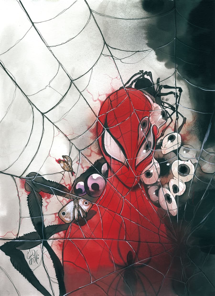 Variant cover to DEADLY NEIGHBORHOOD SPIDER-MAN (2022) #1 by Peach Momoko.