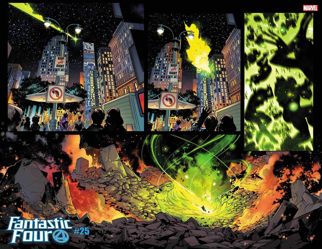 FANTASTIC FOUR #25 preview interiors by R.B. Silva with colors by Jesus Aburtov