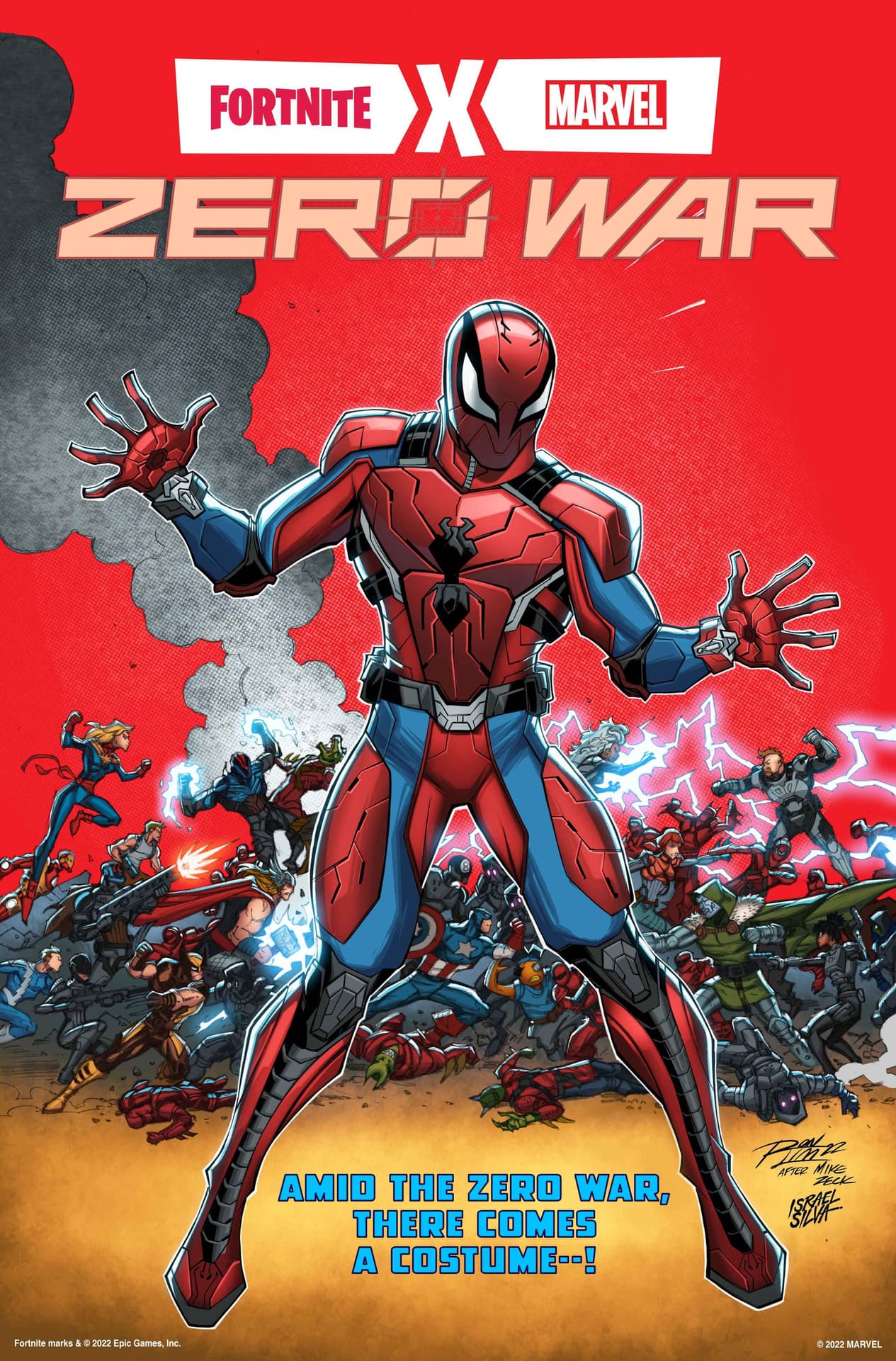 FORTNITE X MARVEL: ZERO WAR promotional image by Ron Lim and Israel Silva