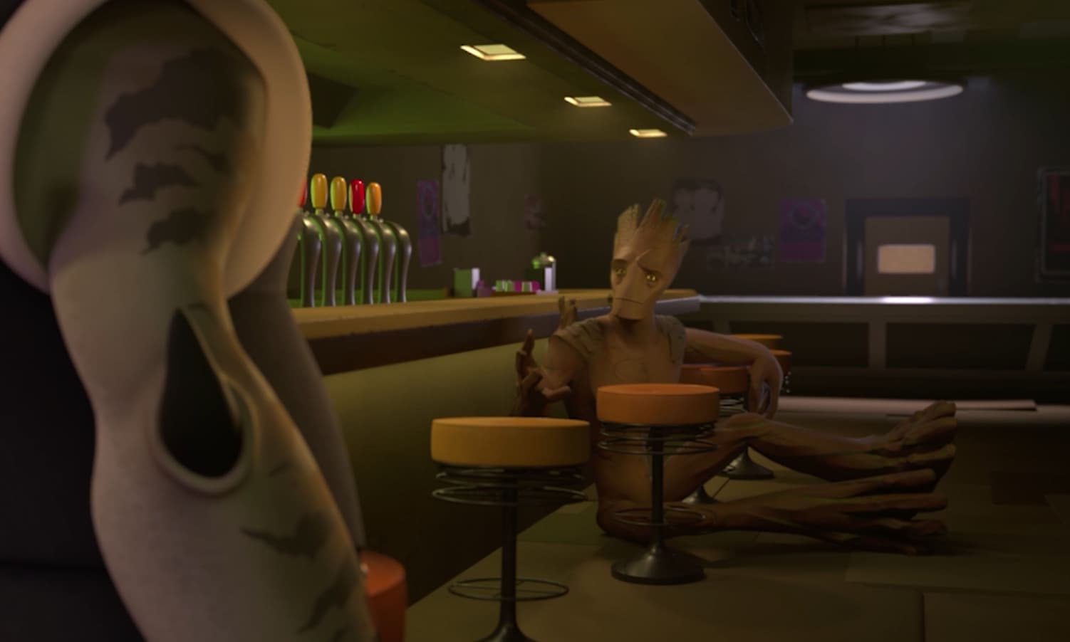 Scene from CG world in Guardians of the Galaxy