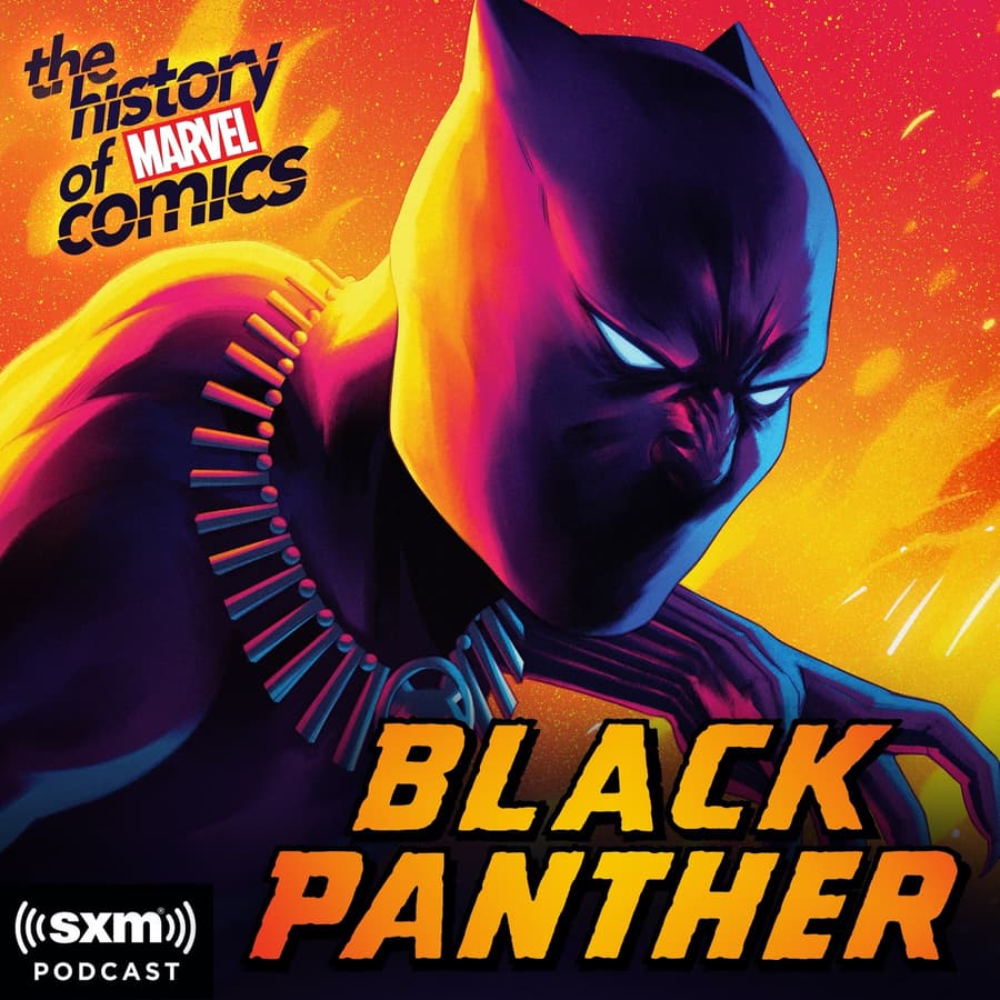 Podcast series key art featuring Black Panther.