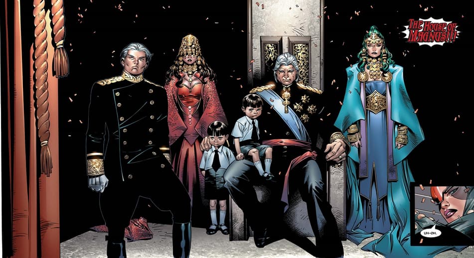 Presenting the House of Magnus in HOUSE OF M (2005) #6.