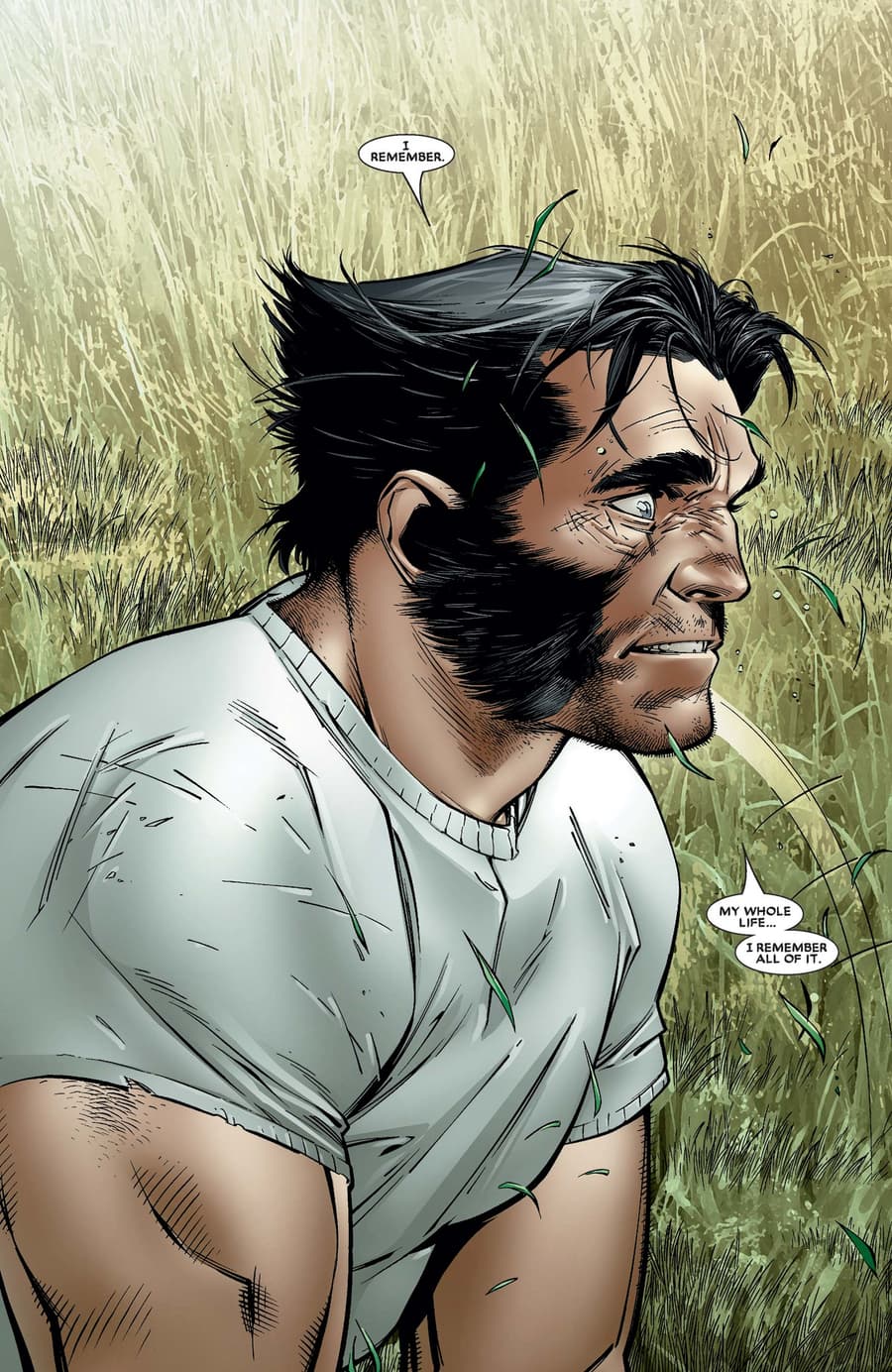 Logan remembers it all in HOUSE OF M (2005) #8.