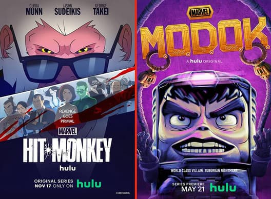 Marvel’s M.O.D.O.K. and Marvel's Hit-Monkey on Hulu