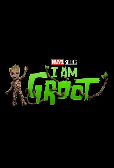 Marvel Studios' I Am Groot Disney+ Plus TV Show Season 1 Logo on Black