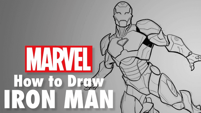 draw iron man