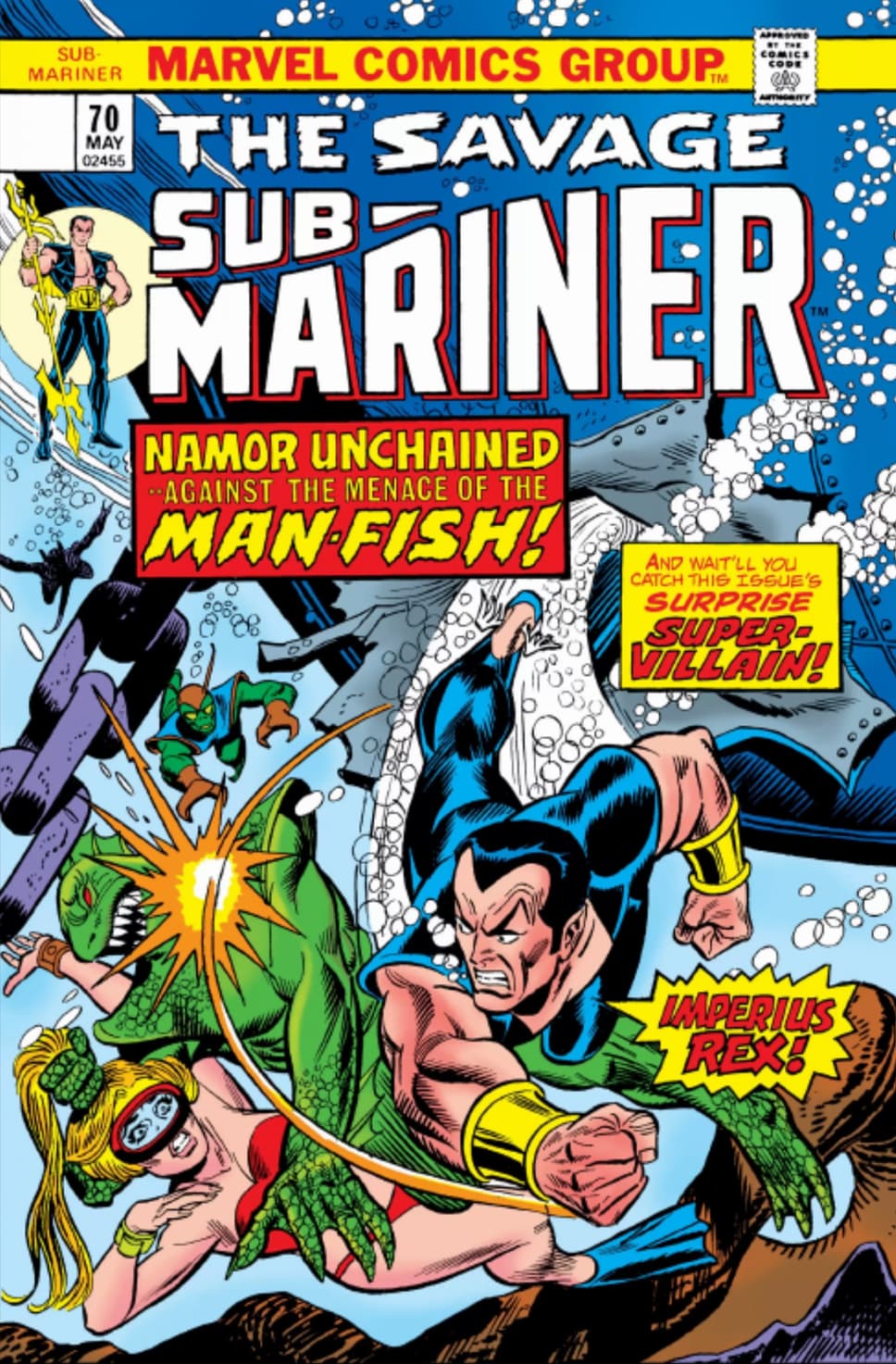 SUB-MARINER (1968) #70 cover by George Tuska, Vince Colletta and Stan Goldberg