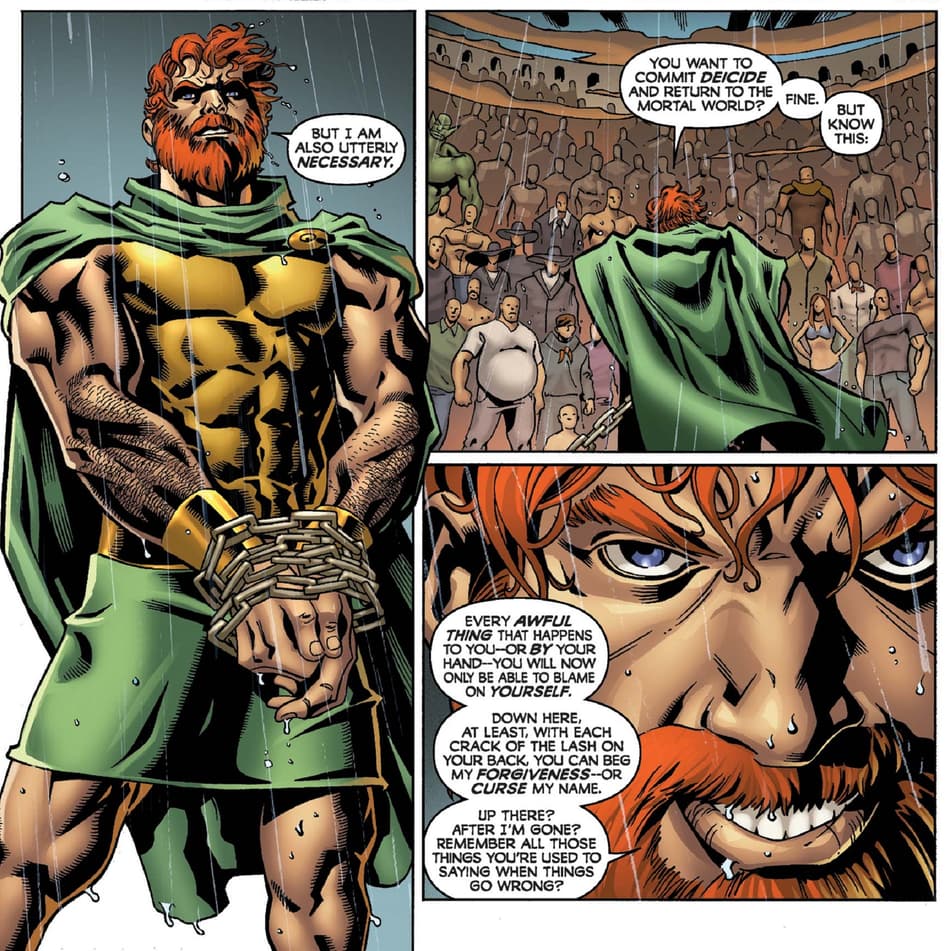 Zeus placed on trial in INCREDIBLE HERCULES (2008) #130.