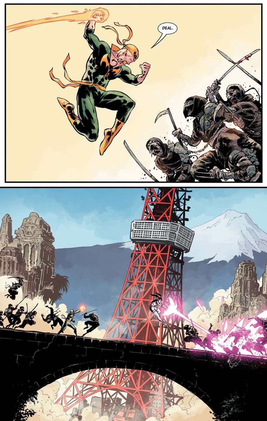 Danny Rand: Iron Fist versus a zombie horde.
