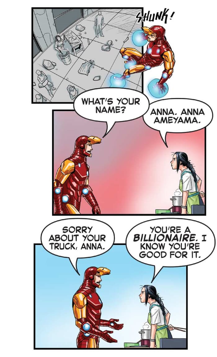Anna meets Iron Man.